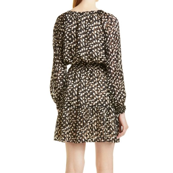 NWT Theory Silk Blend Tie-Neck Dress | Flowy for Brunch, Travel & Events - Picture 5 of 15